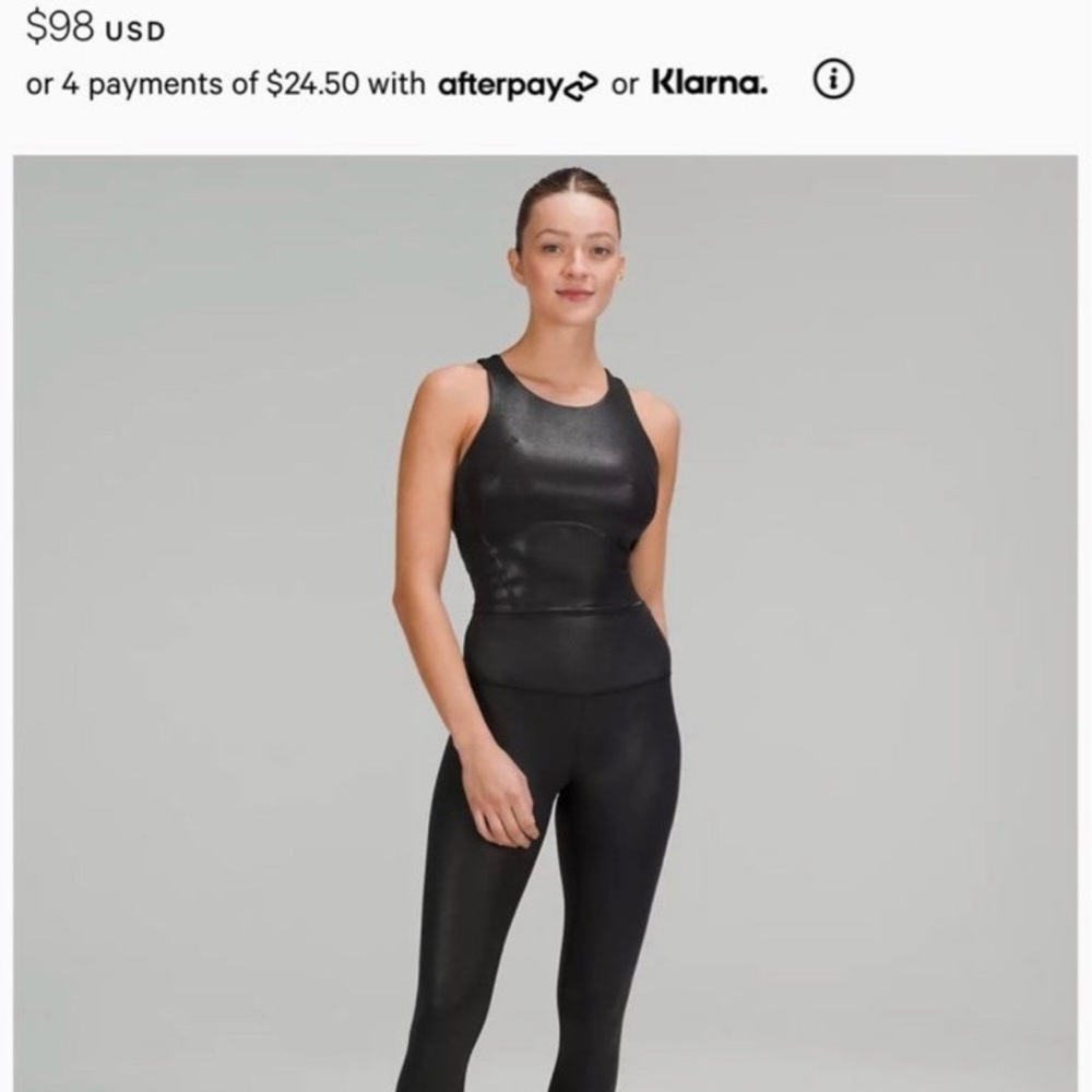 lululemon athletica Black Shiny High-Rise Leggings